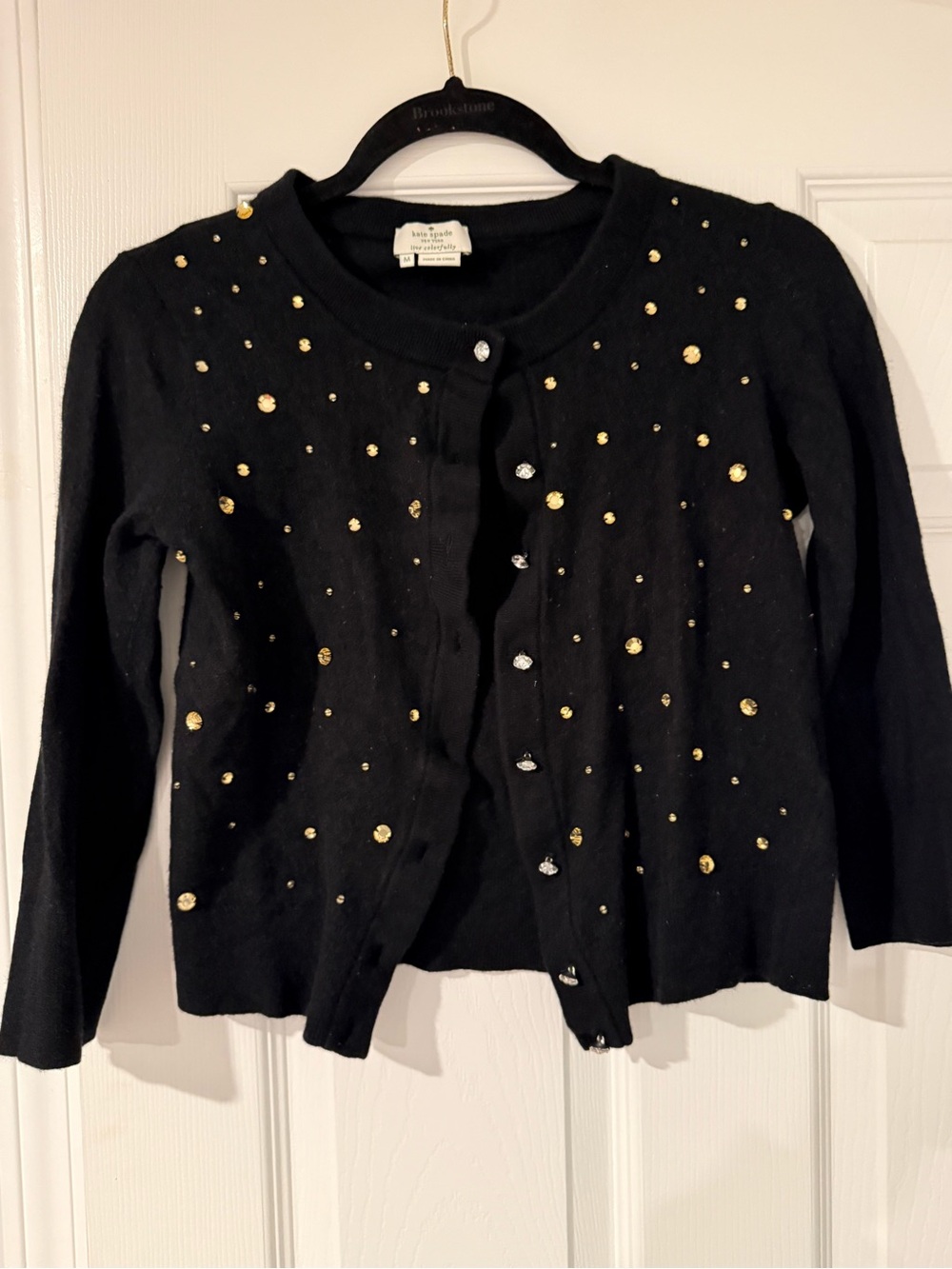 Kate Spade Black Cardigan- size Medium